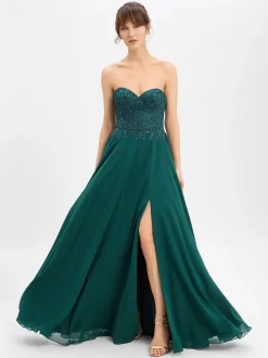 Luxuar Fashion Damen Abendkleid in smaragd - Länge: lang