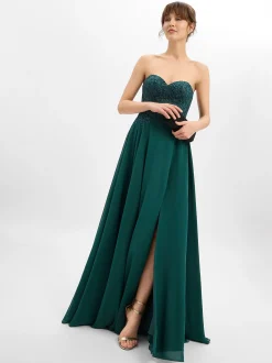 Luxuar Fashion Damen Abendkleid in smaragd - Länge: lang