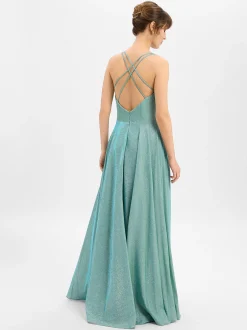Luxuar Fashion Damen Abendkleid in mint silber
