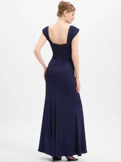 Luxuar Fashion Damen Abendkleid in schwarz royal