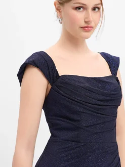 Luxuar Fashion Damen Abendkleid in schwarz royal