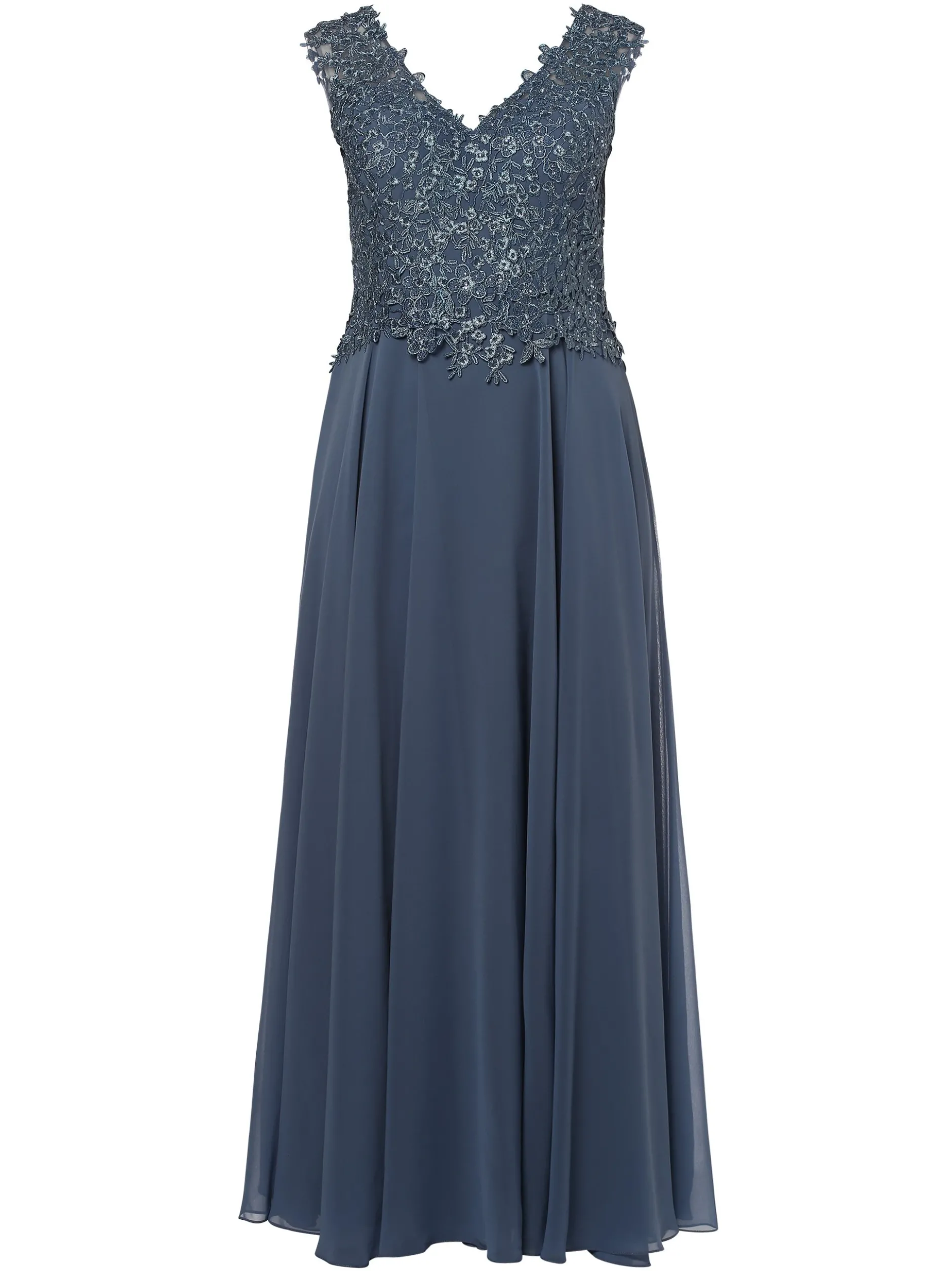 Luxuar Fashion Damen Abendkleid in blau - Länge: lang