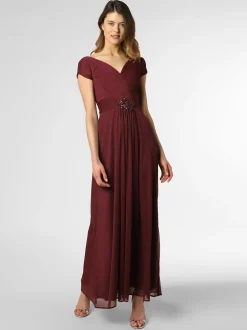 Luxuar Fashion Damen Abendkleid in aubergine