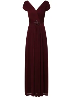 Luxuar Fashion Damen Abendkleid in aubergine