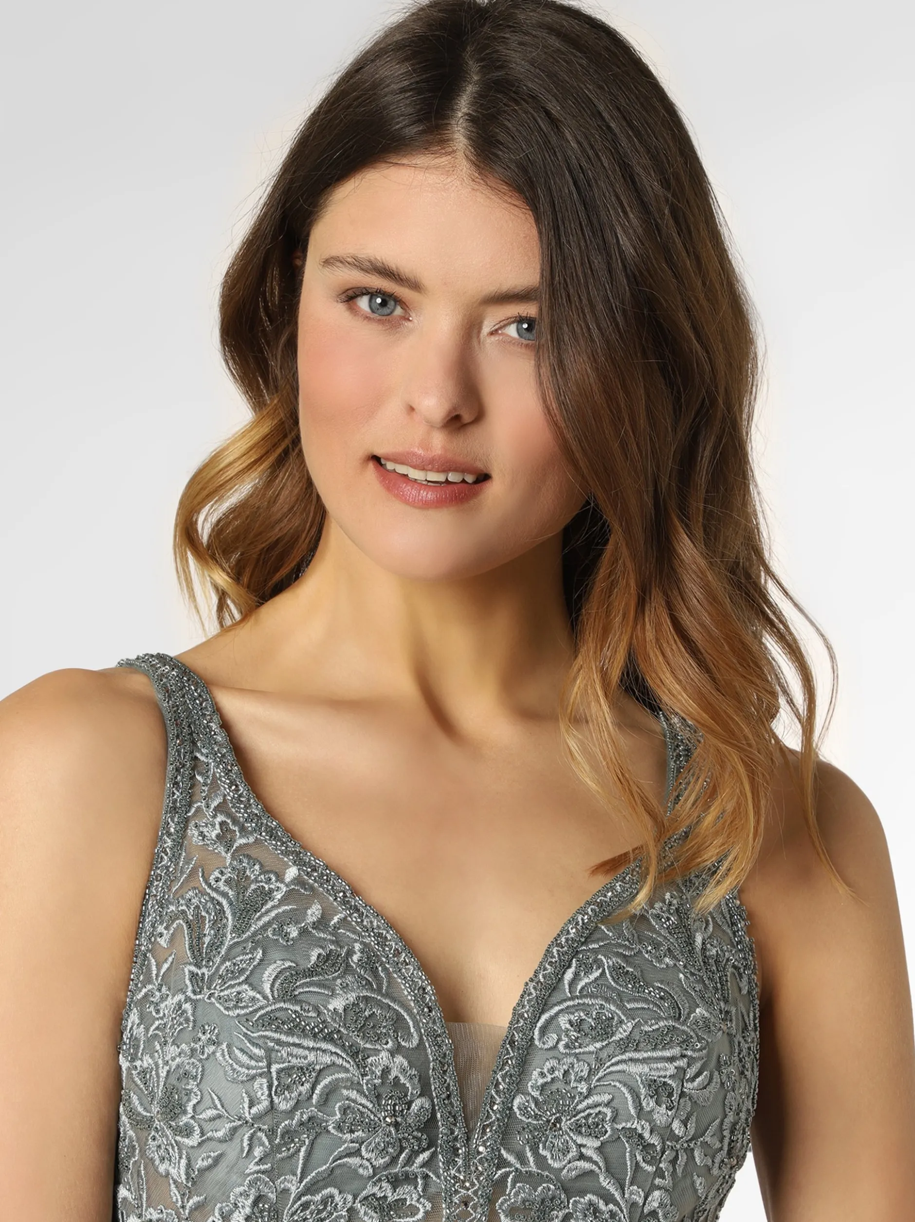 Luxuar Fashion Damen Abendkleid in aqua - Länge: kurz