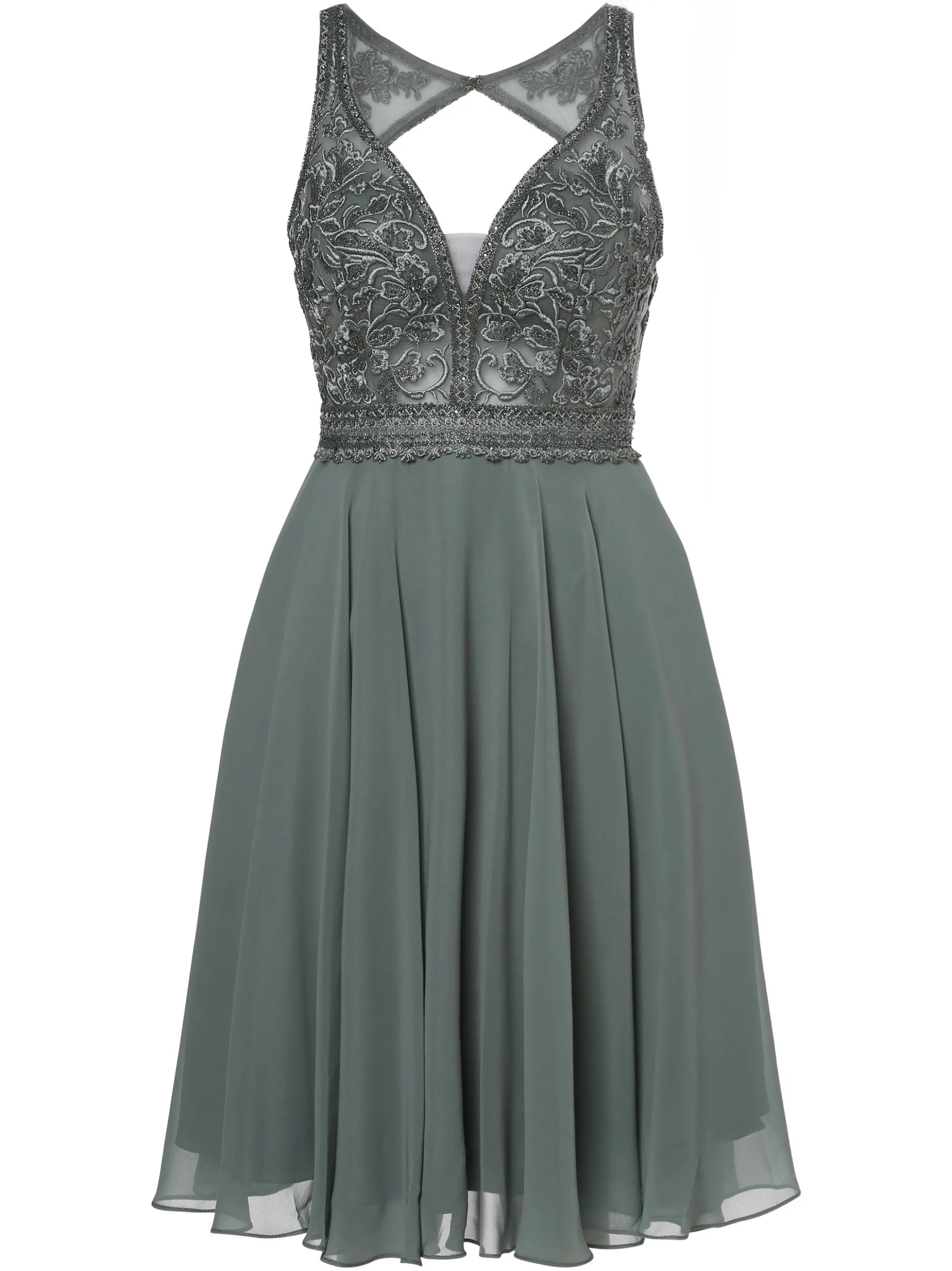 Luxuar Fashion Damen Abendkleid in aqua - Länge: kurz