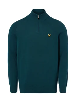 Lyle & Scott Herren Feinstrickpullover in petrol