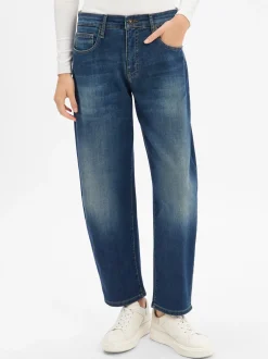 MAC Damen Barrel Fit Jeans - Danni in dark stone