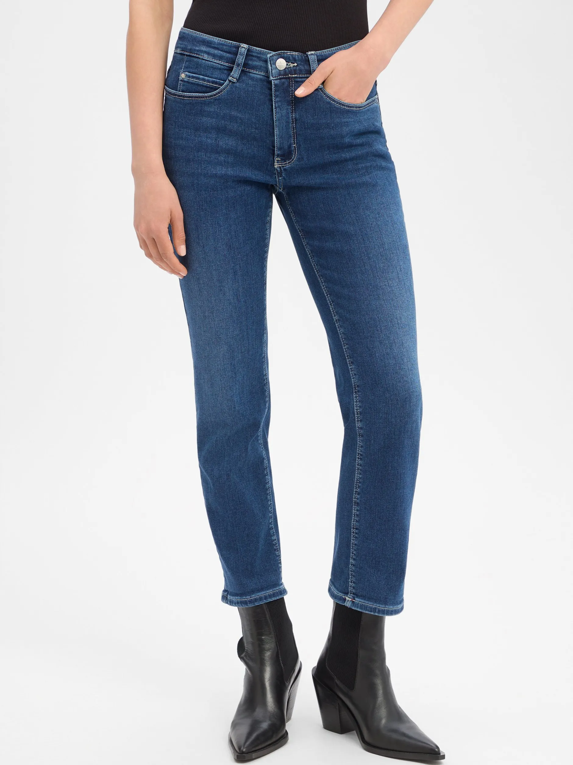 MAC Damen Jeans - Dream Cropped in blue stone