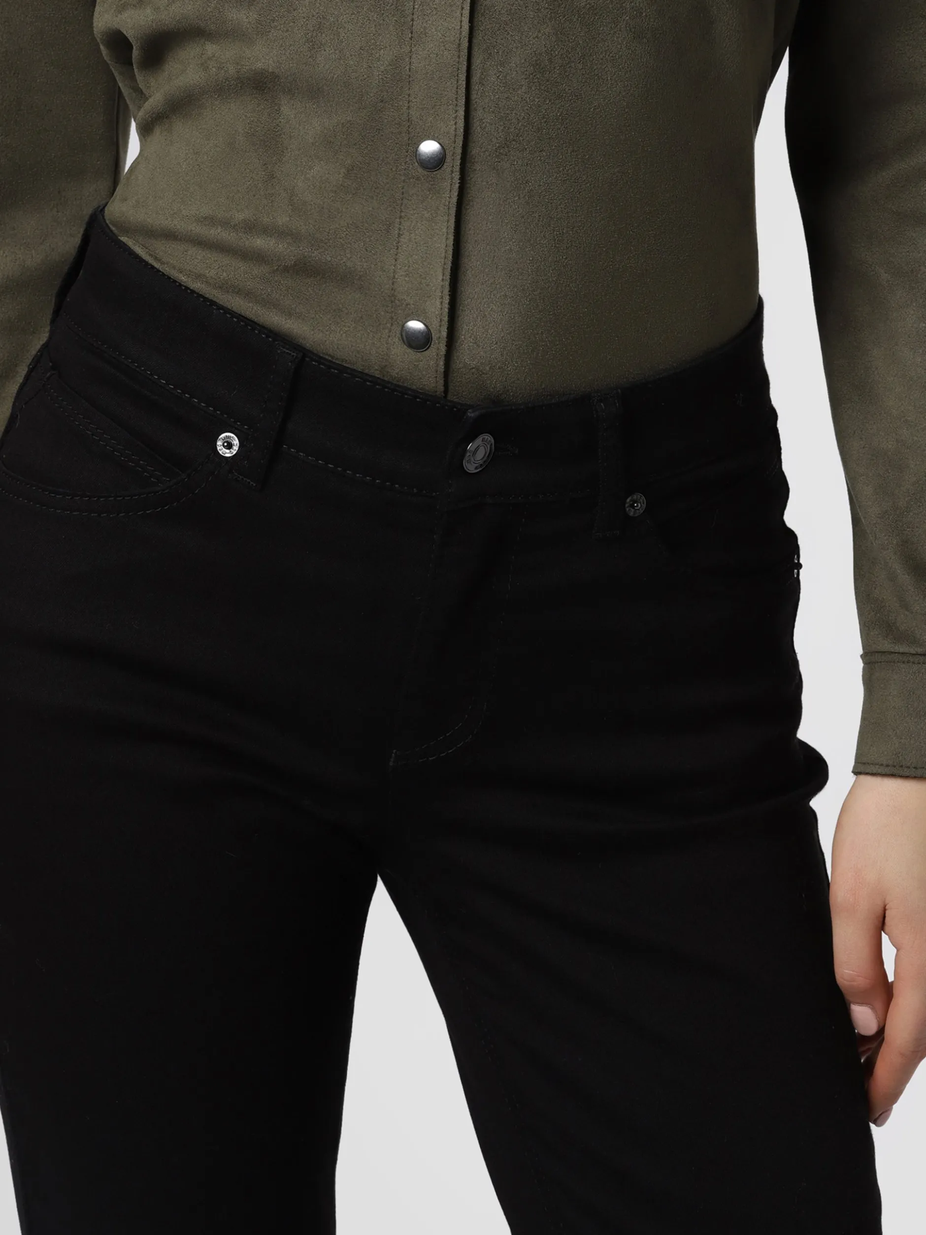 MAC Damen Jeans - Melanie in schwarz - Länge: lang
