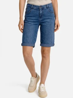 MAC Damen Jeansshorts in medium stone - Länge: mittel