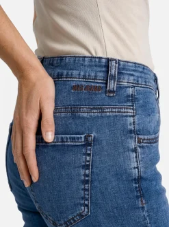 MAC Damen Jeansshorts in medium stone - Länge: mittel