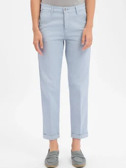 MAC Damen Stoffhose - Chino in hellblau
