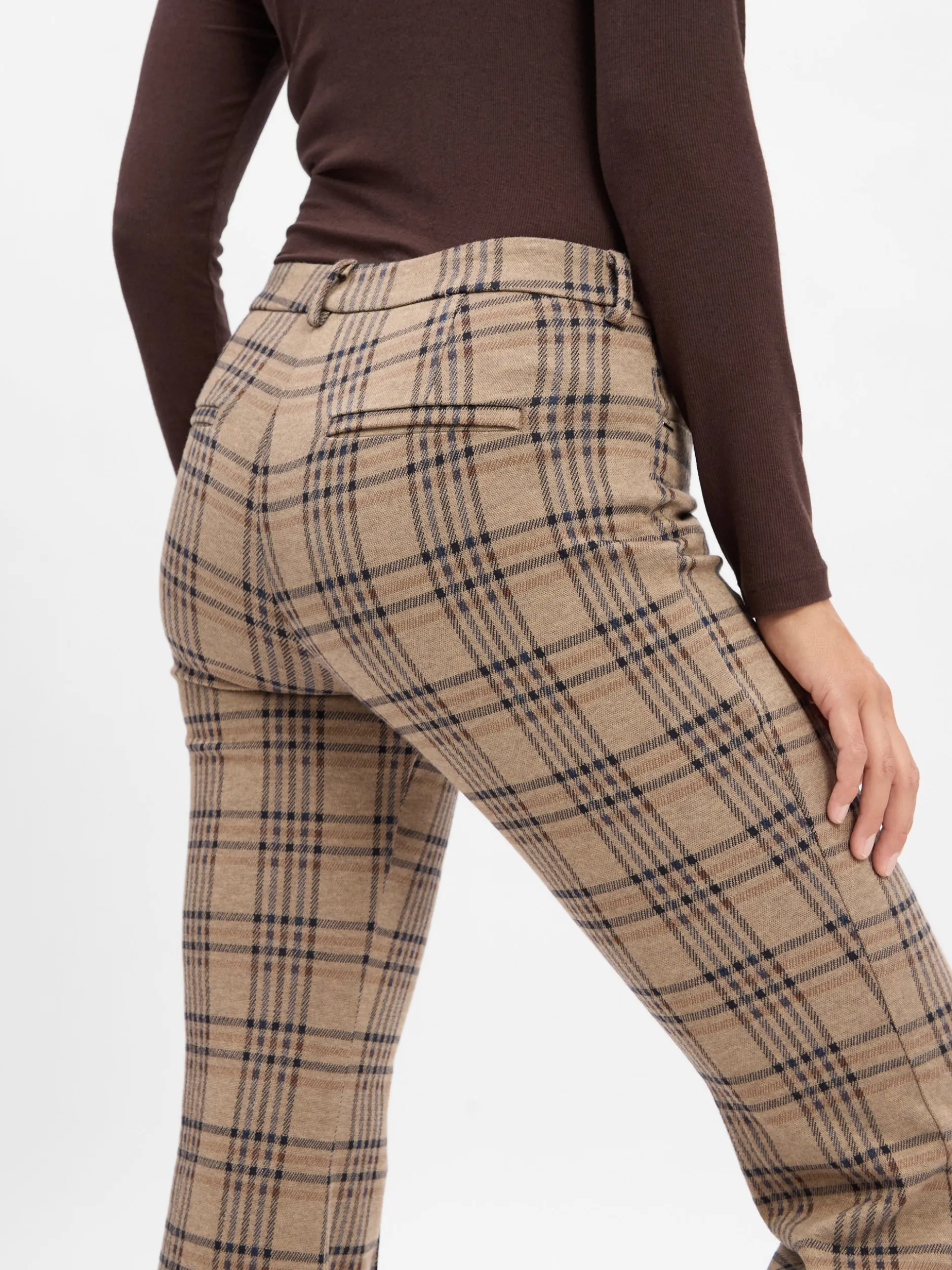 MAC Damen Stoffhose - Dream Boot in melange schwarz