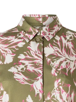 MAERZ Damen Blusenkleid in kiwi pink - Ärmel: langarm