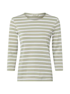 MAERZ Damen Langarmshirt in schilf weiß - Ärmel: 3/4 Arm