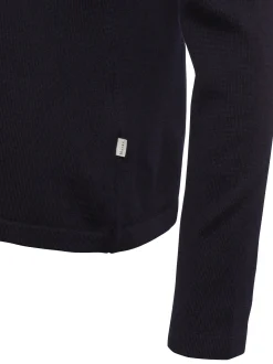 MAERZ Damen Strickpullover aus Schurwolle in marine