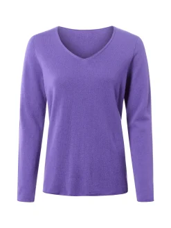 MAERZ Damen Strickpullover aus Merino in lila