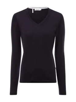 MAERZ Damen Strickpullover in marine - Ärmel: langarm
