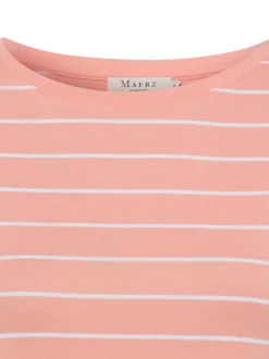 MAERZ Damen T-Shirt in aprikot weiß - Ärmel: kurzarm