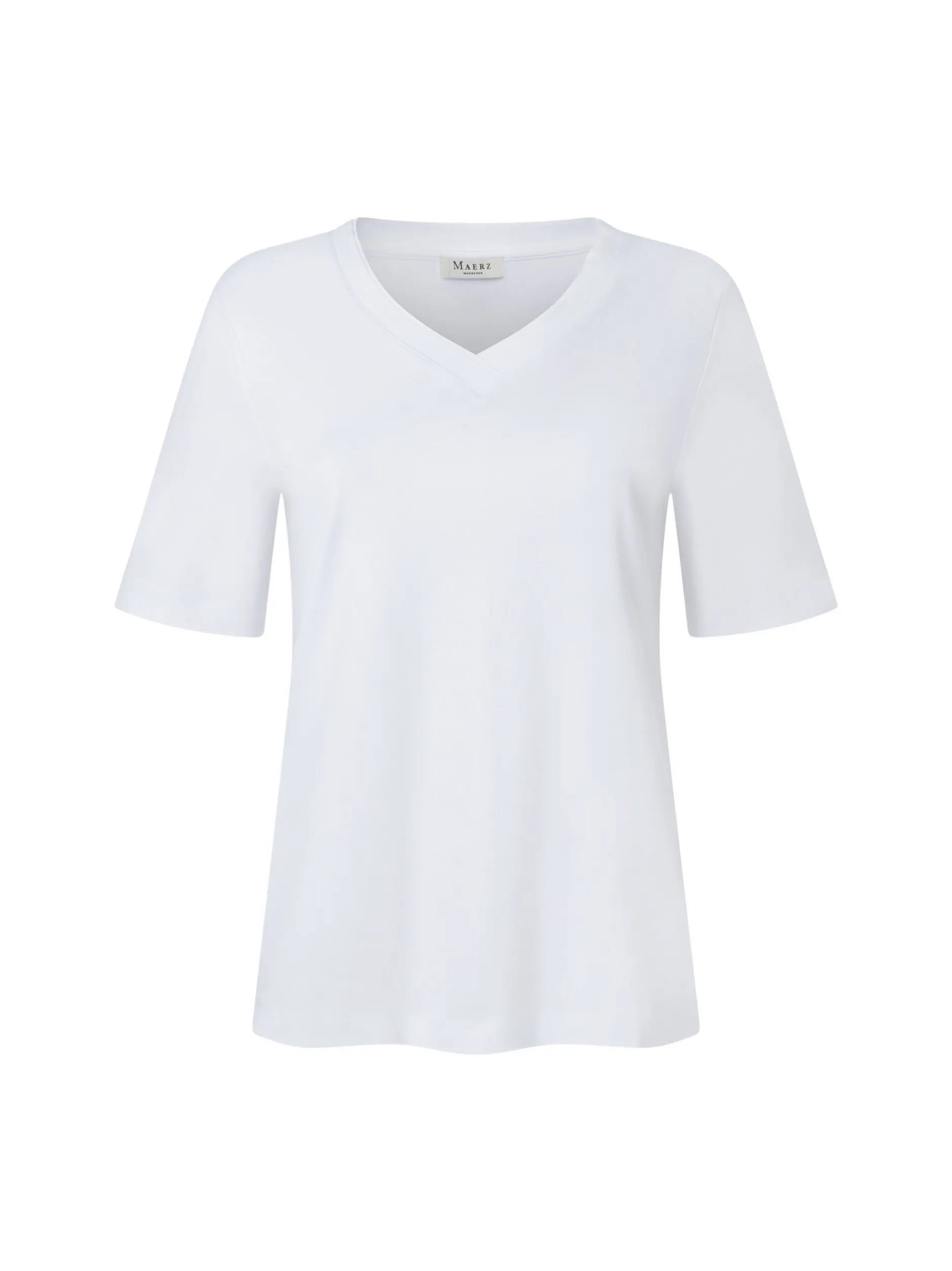 MAERZ Damen T-Shirt in weiß - Ausschnitt: V-Ausschnitt