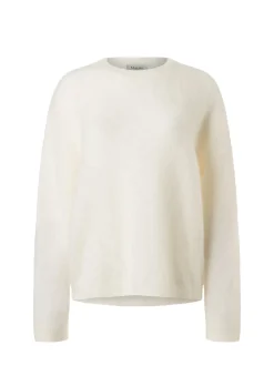 MAERZ Dmen Strickpullover mit Mohair-Anteil in ecru
