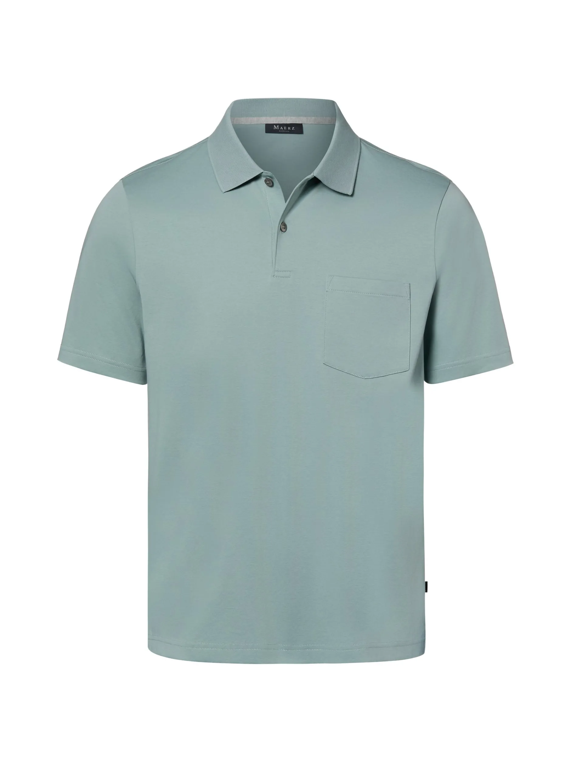 MAERZ Herren Poloshirt in mint - Ausschnitt: Polokragen