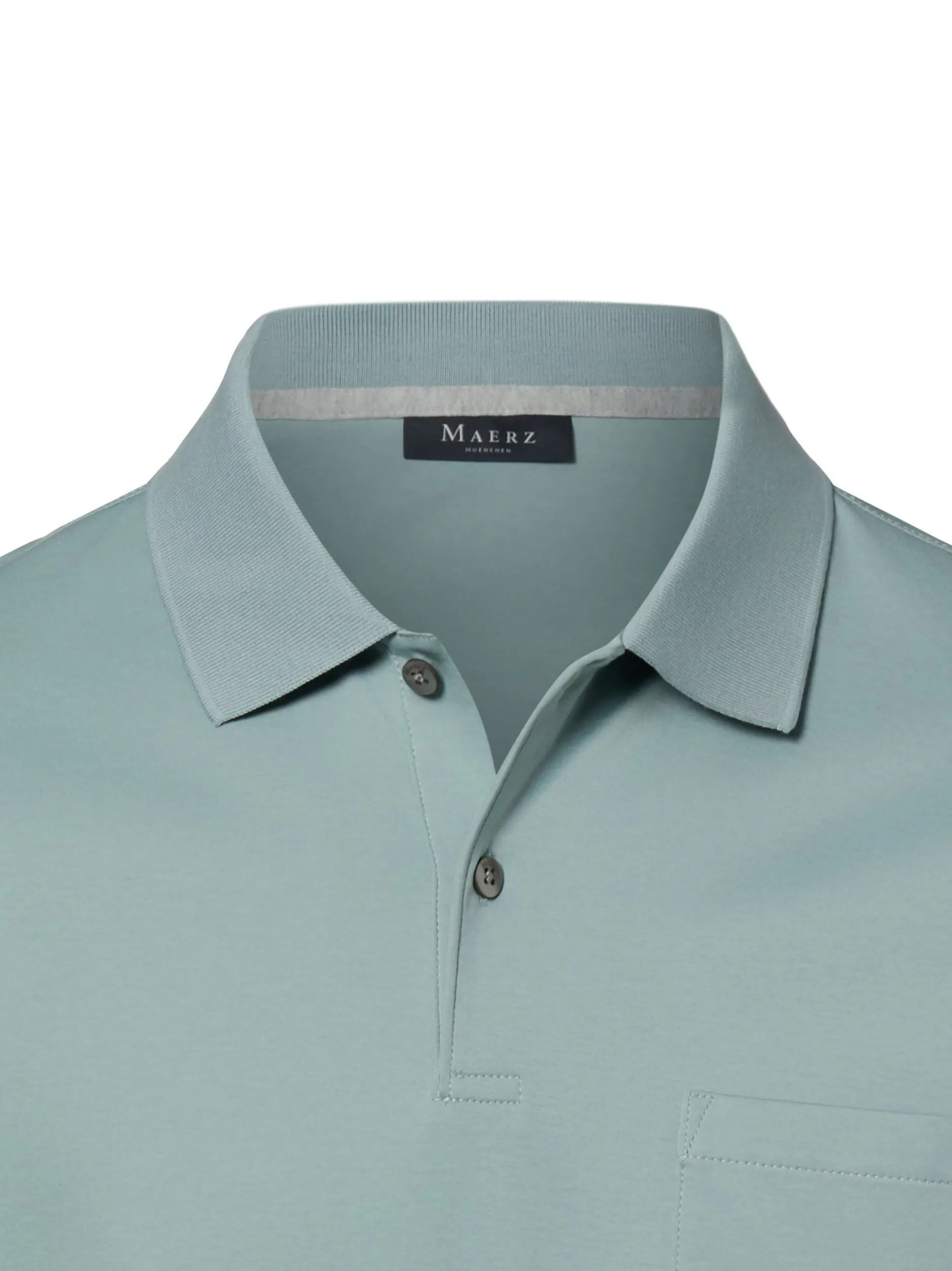 MAERZ Herren Poloshirt in mint - Ausschnitt: Polokragen
