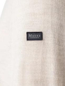MAERZ Herren Strickpullover aus Schurwolle in kitt