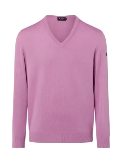 MAERZ Herren Strickpullover aus Merinowolle in flieder