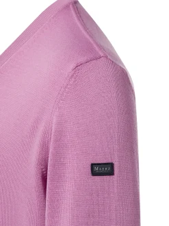 MAERZ Herren Strickpullover aus Merinowolle in flieder