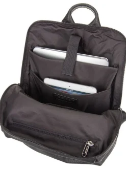 Mandarina Duck Damen Rucksack - Mellow Leather Squared FZT38 in schwarz