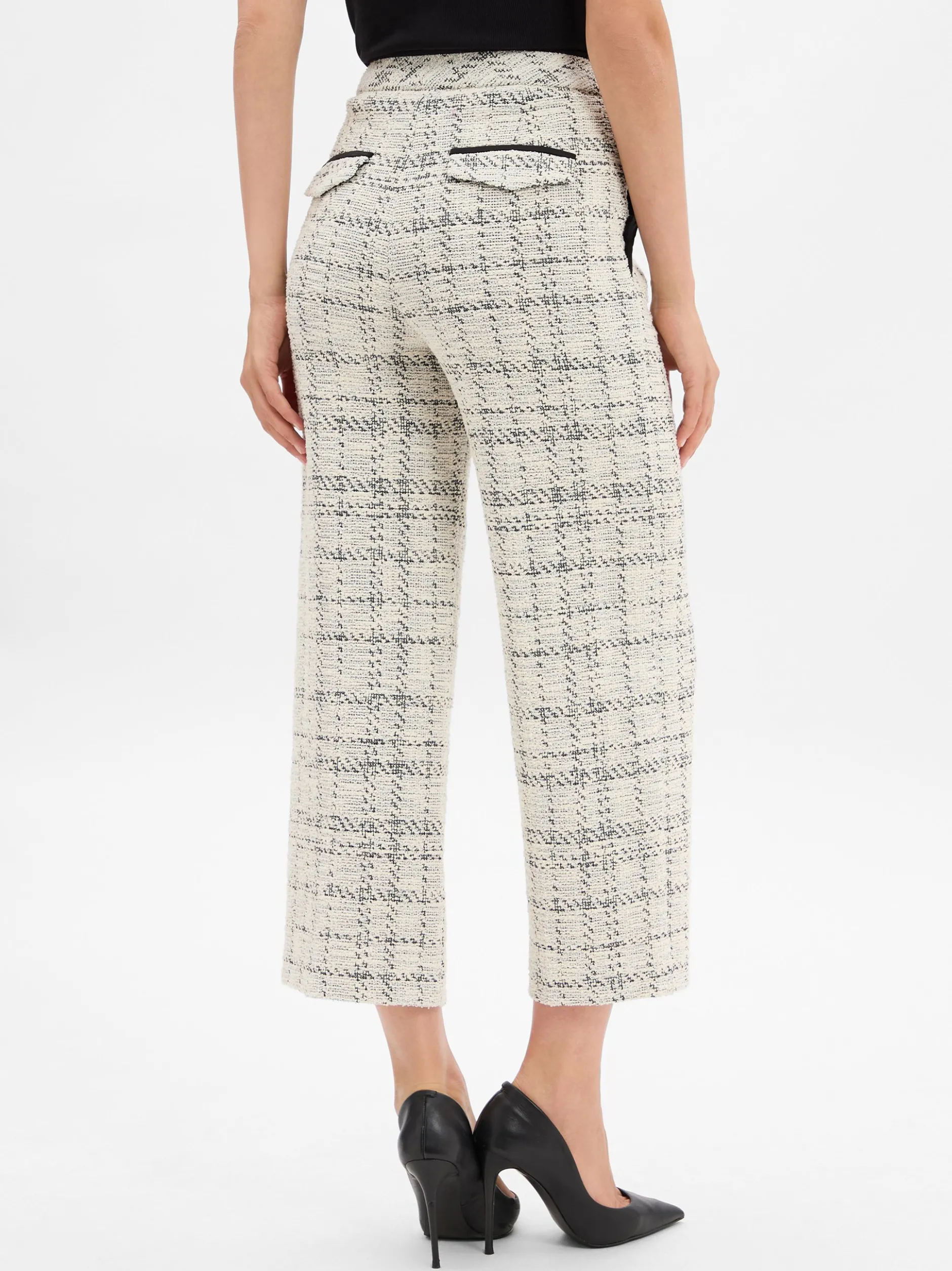 Marc Cain Collections Damen Baukasten-Stoffhose - Wukari in ecru schwarz