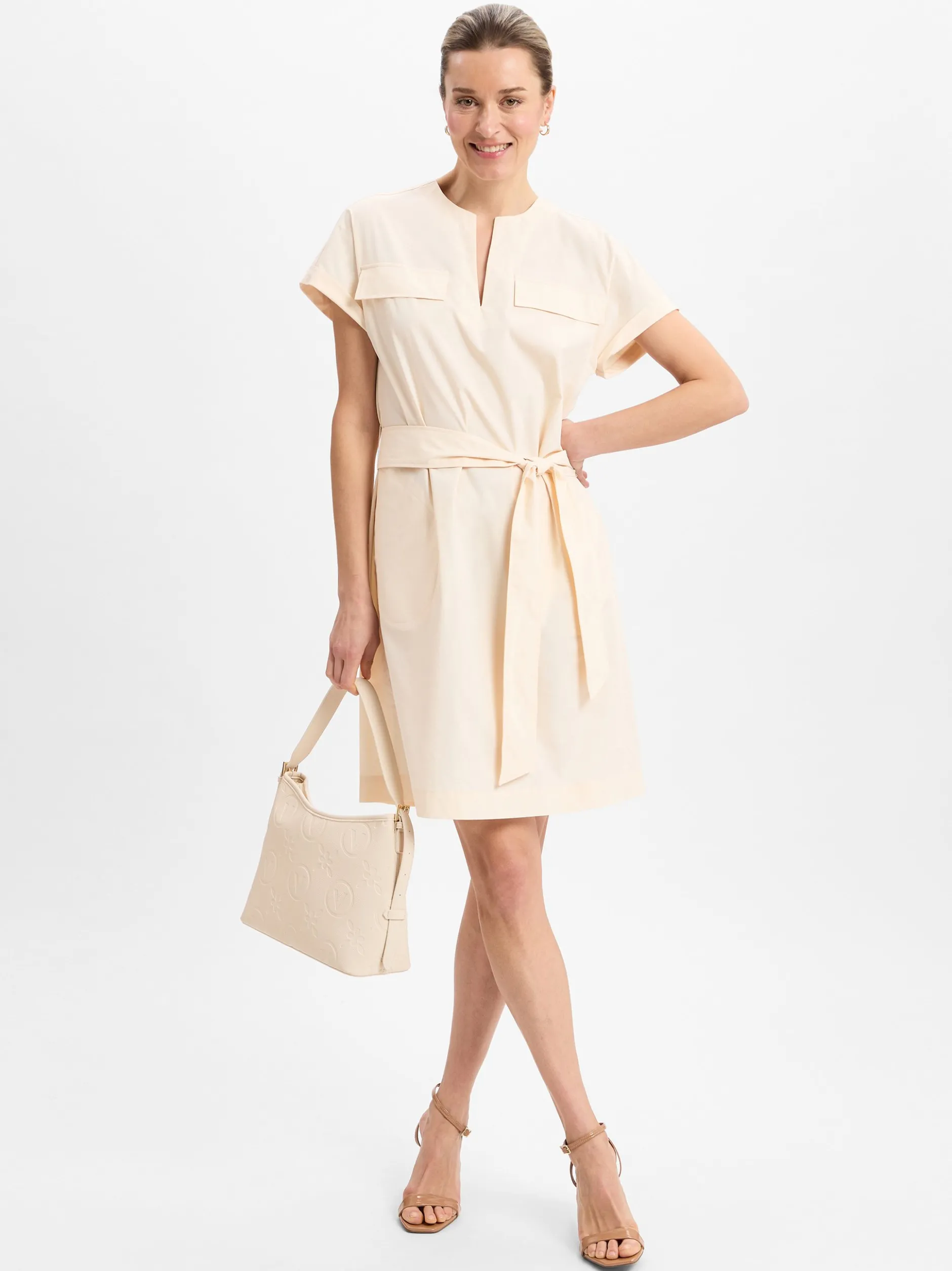 Marc Cain Collections Damen Blusenkleid in vanille