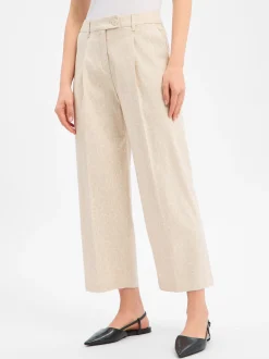 Marc Cain Collections Damen Culotte mit Leinen-Anteil - Wasco in sand beige