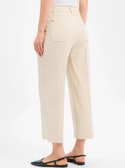 Marc Cain Collections Damen Culotte mit Leinen-Anteil - Wasco in sand beige