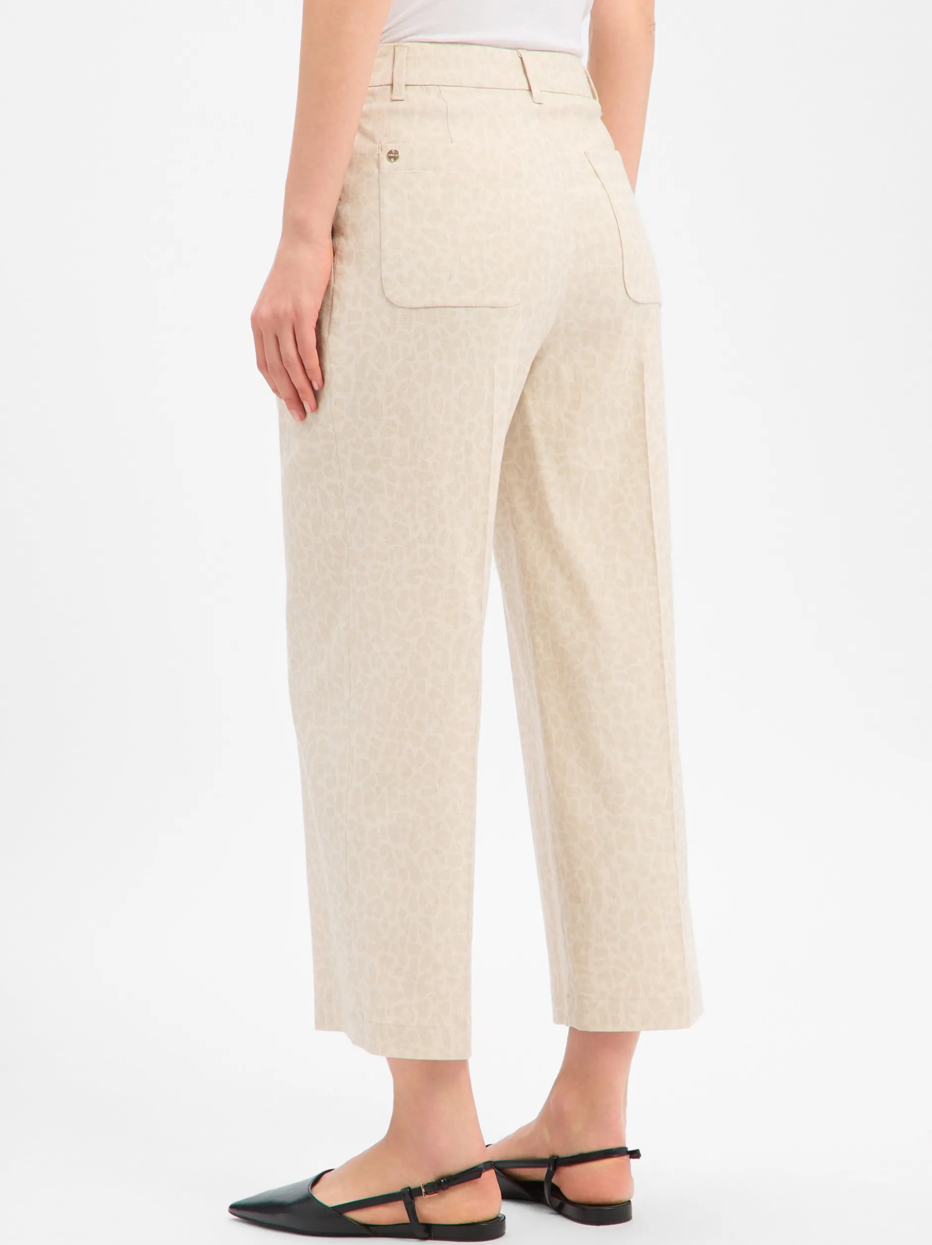 Marc Cain Collections Damen Culotte mit Leinen-Anteil - Wasco in sand beige