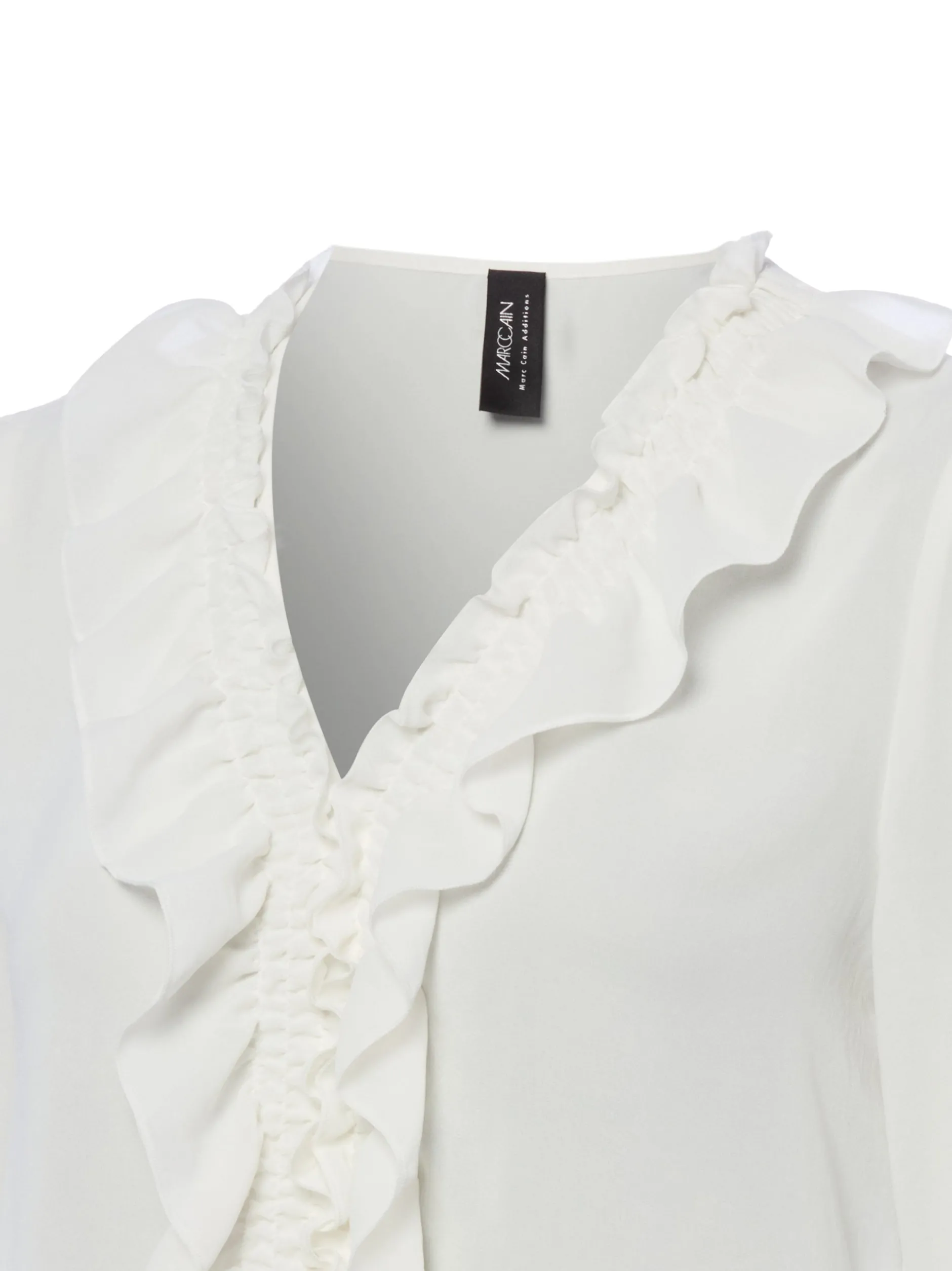 Marc Cain Collections Damen Rüschenbluse in ecru