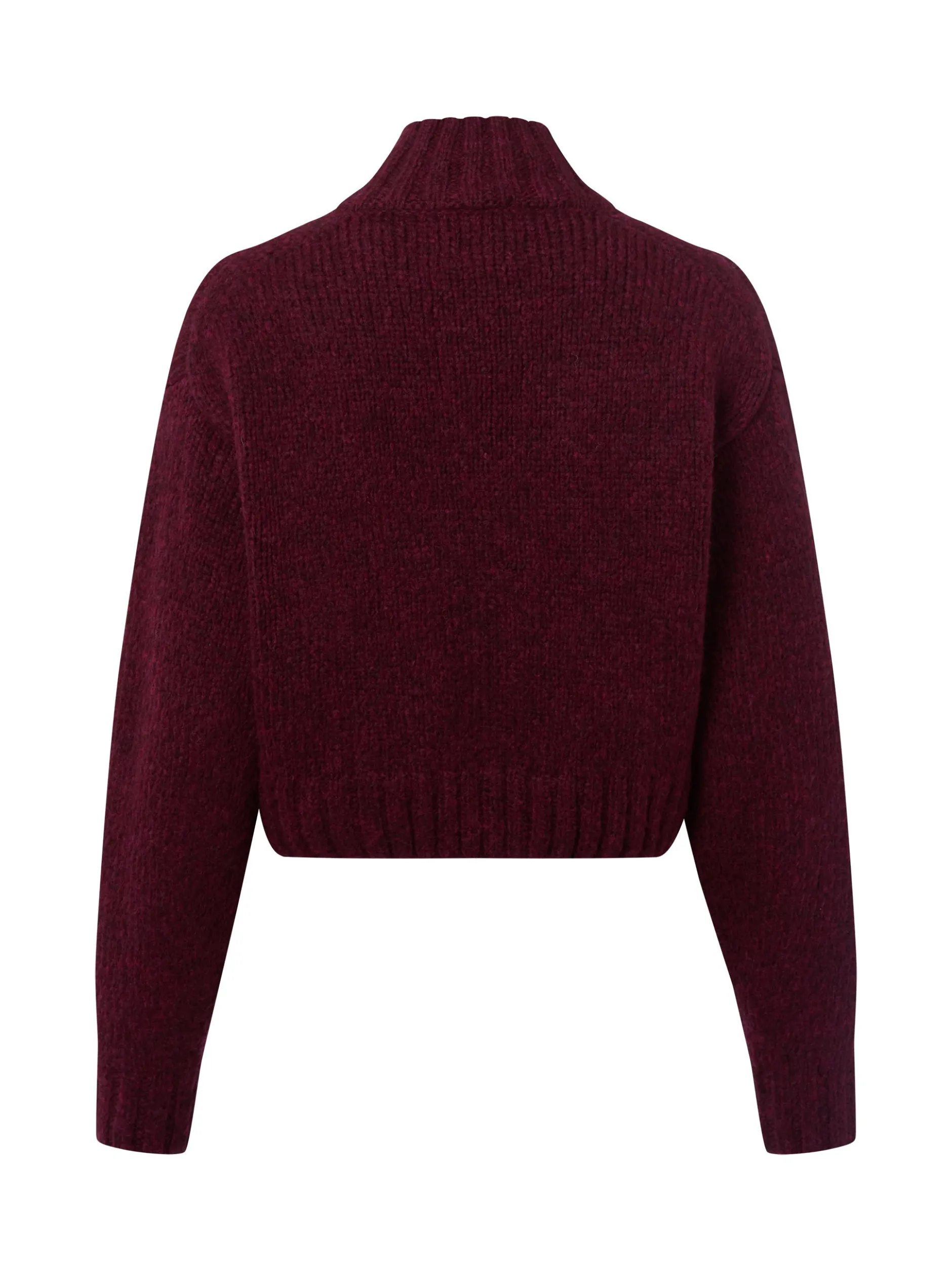 Marc Cain Collections Damen Strickpullover mit Alpaka-Anteil in bordeaux himbeer