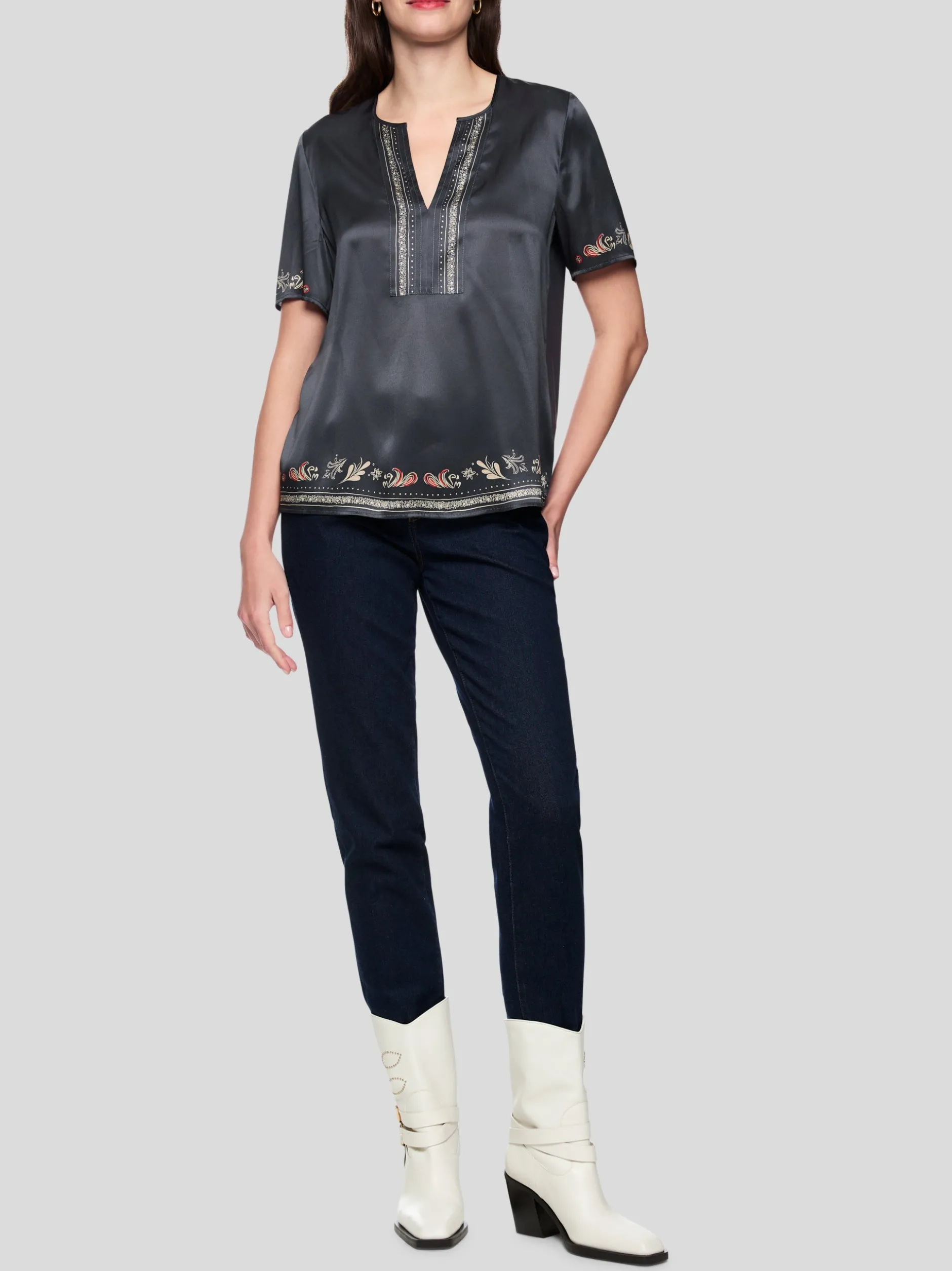 Marc Cain Damen Blusenshirt in grau