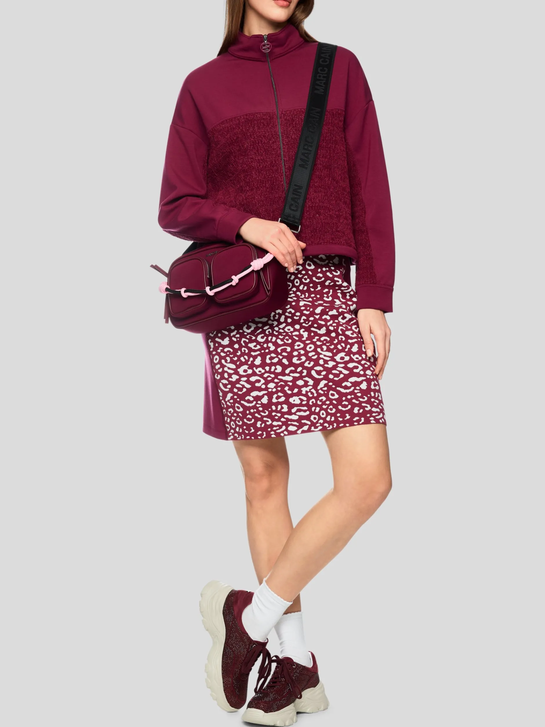 Marc Cain Damen Cardigan in bordeaux