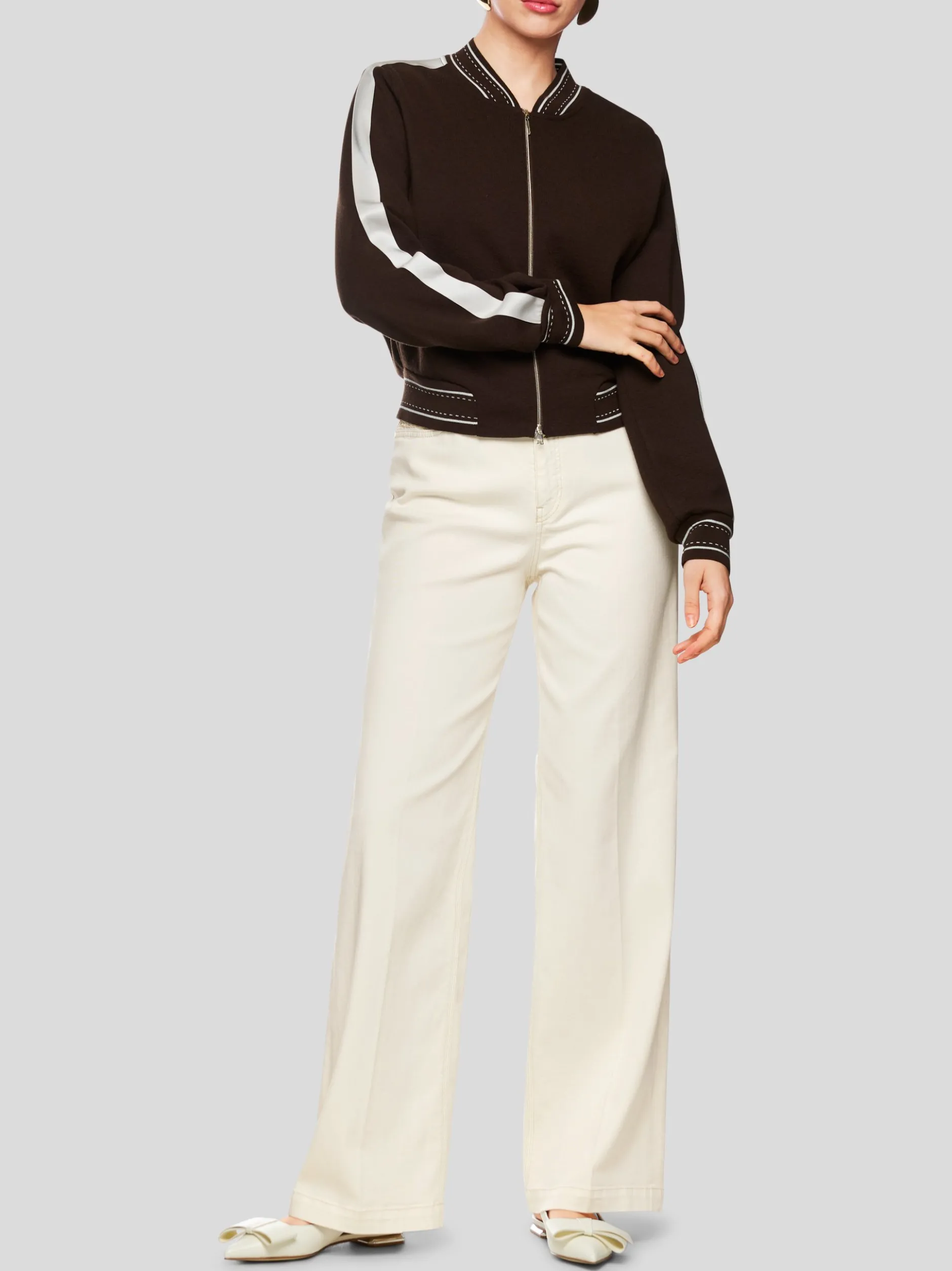 Marc Cain Damen Jeans - WIGAN in ecru