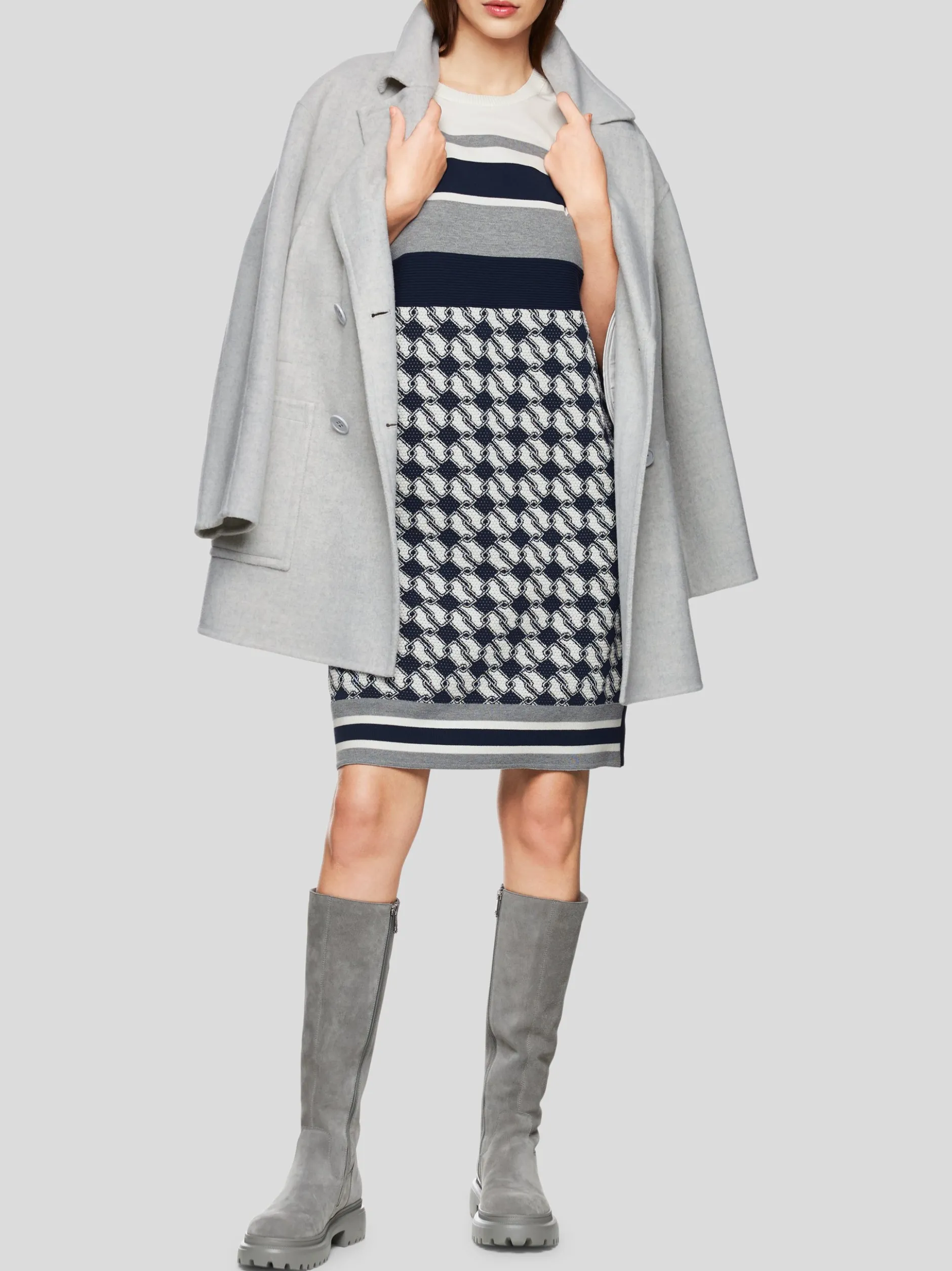 Marc Cain Damen Kleid in blau