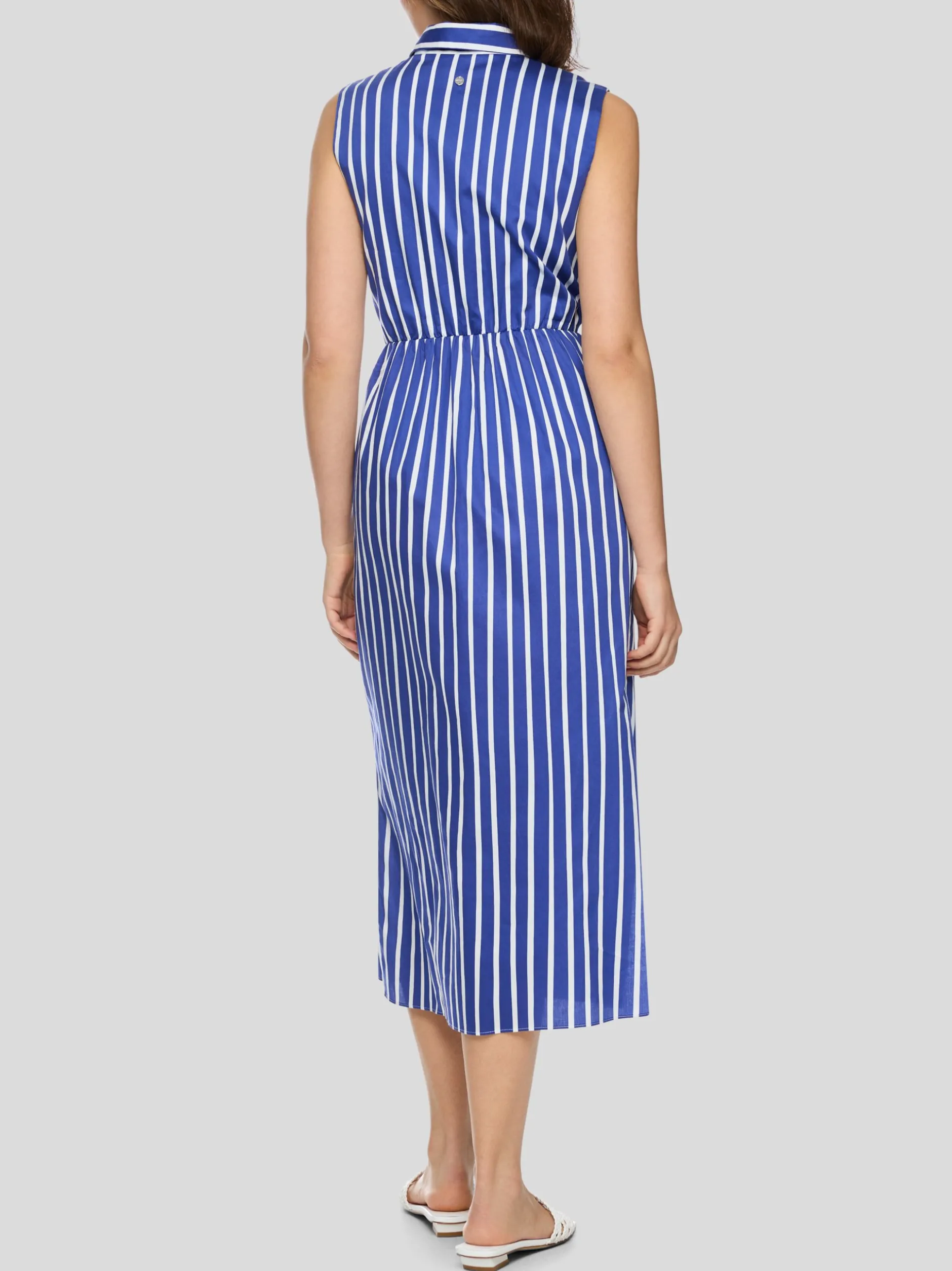 Marc Cain Damen Kleid in blau weiß