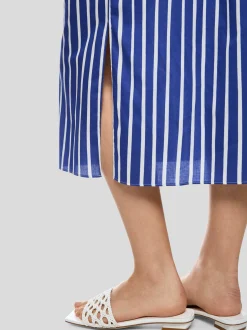 Marc Cain Damen Kleid in blau weiß