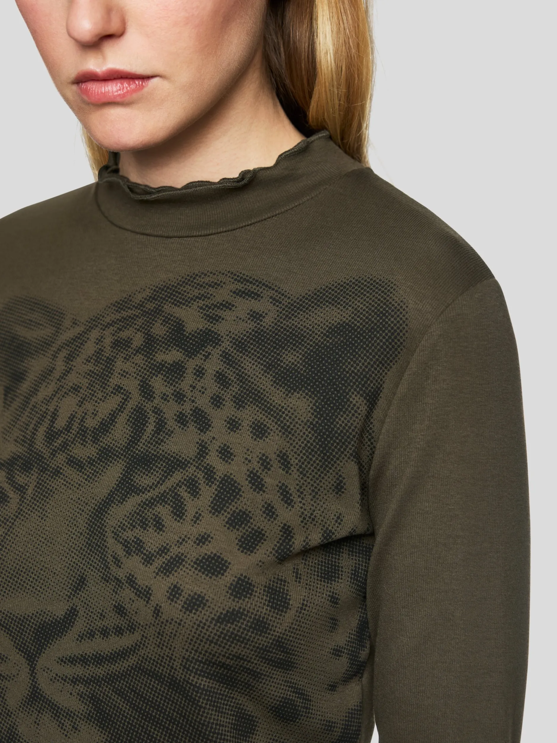 Marc Cain Damen T-Shirt in oliv