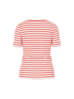 Marc Cain Damen T-Shirt in rot weiß