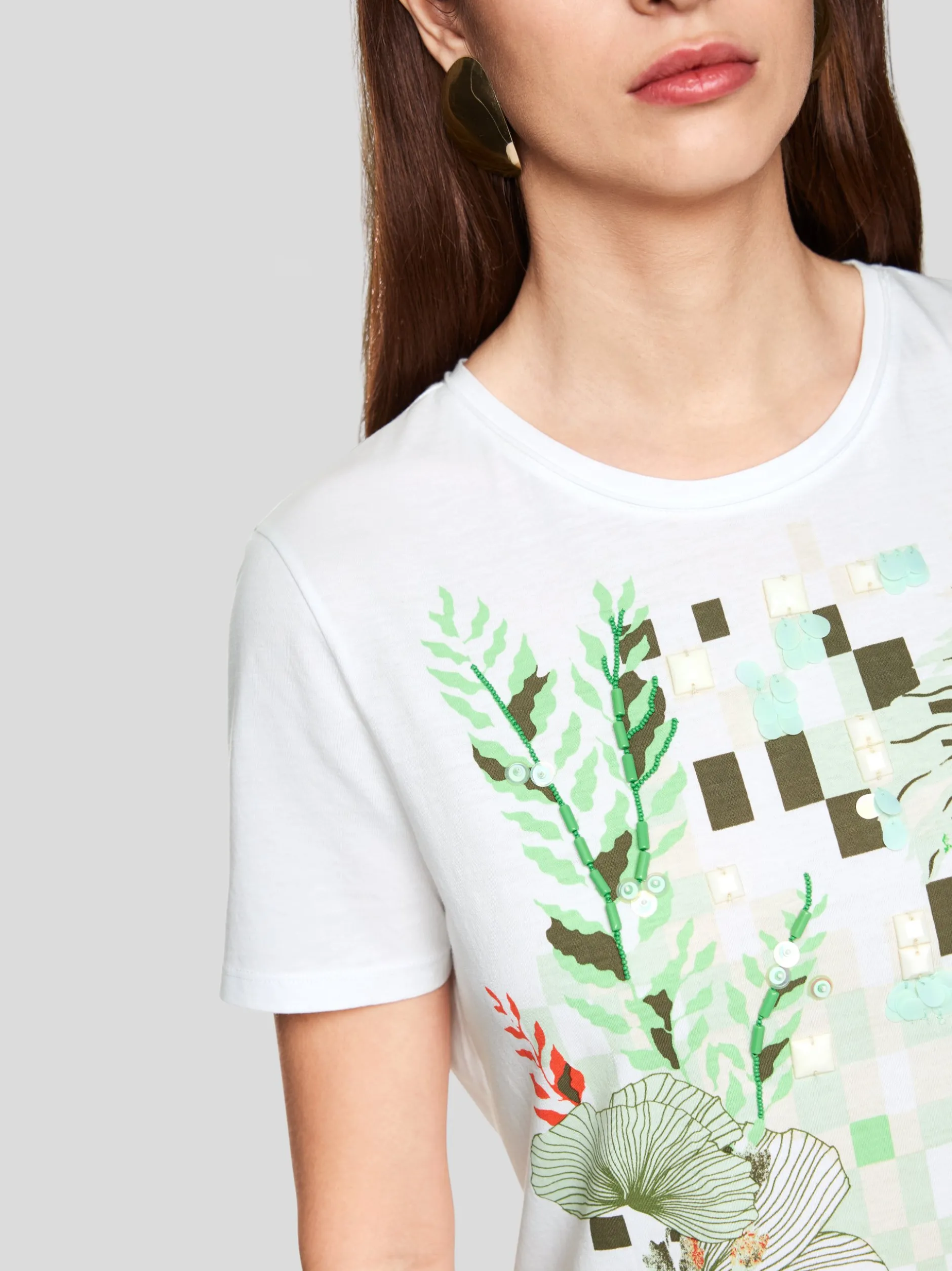 Marc Cain Damen T-Shirt in weiß
