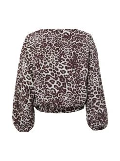 Marc Cain Sports Damen Blusenshirt in aubergine weiß
