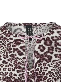 Marc Cain Sports Damen Blusenshirt in aubergine weiß